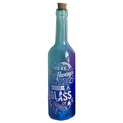 NOW REDUCED - Blue Prosecco LED Light Up Bottle